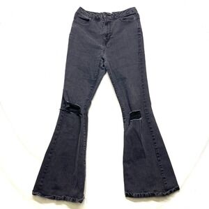 Refuge Denim Austin Bootcut Jeans Womens 7/26x29 Gray Cotton Pockets Distressed